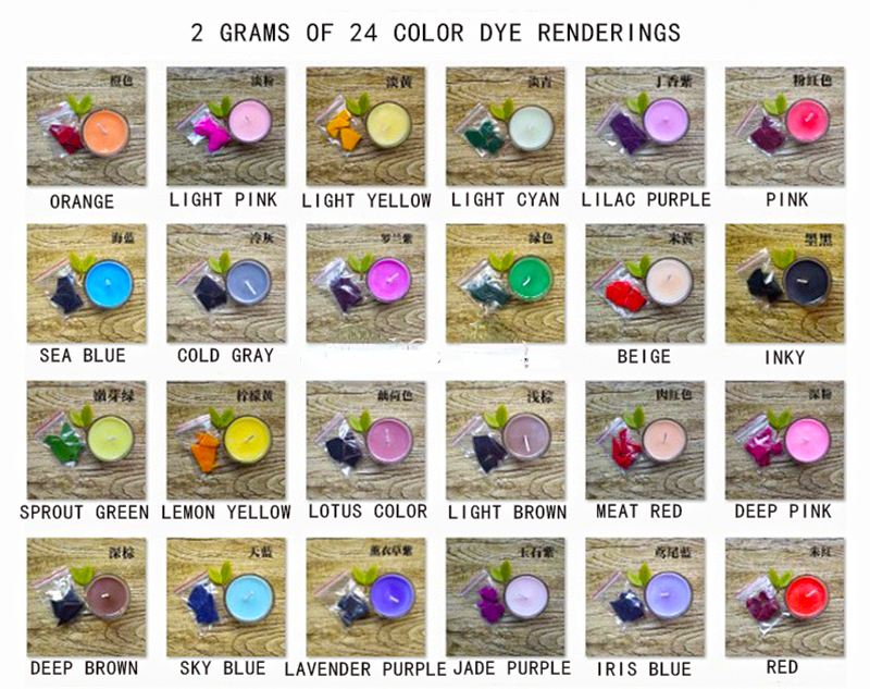 Candle Oil Supplies - 20 colors 2g /bag Candle Dye