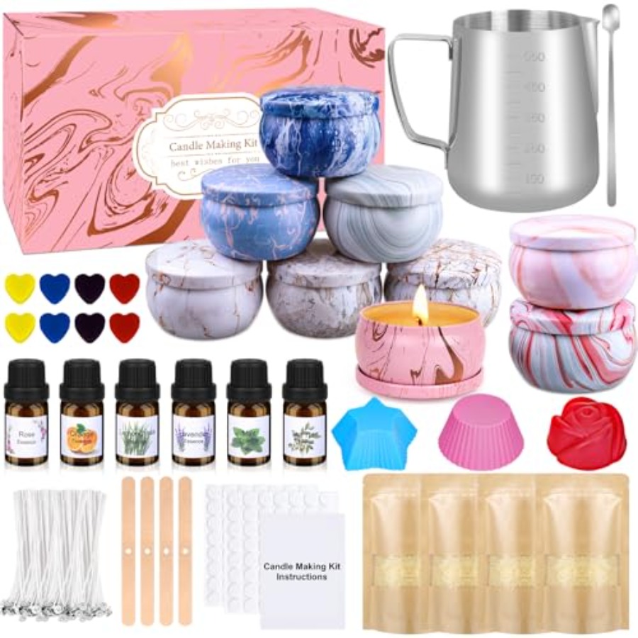 Candle Making Supplies Jars - Candle Making Kits for Adults, Candle