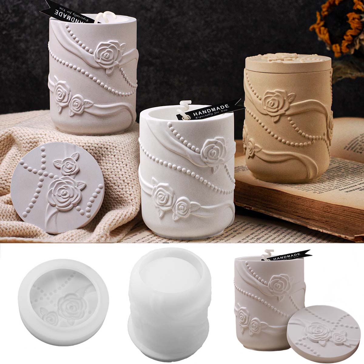 Concrete Flower Shape Candle J - Candle Making Supplies Jars บทวิจารณ์และราคา