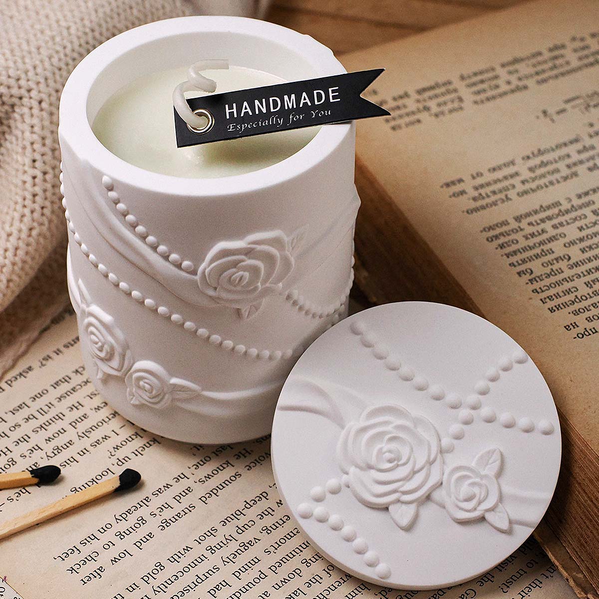 Concrete Flower Shape Candle J - Candle Making Supplies Jars บทวิจารณ์และราคา