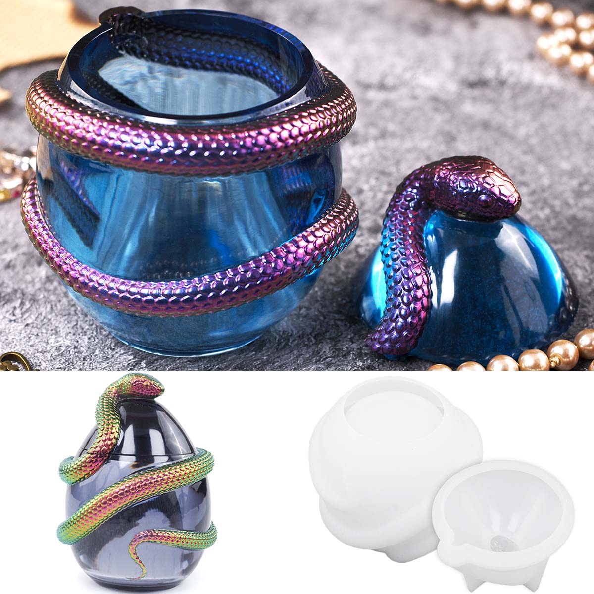 Snake Egg with Lid Candle Jar  - Candle Making Supplies Jars บทวิจารณ์และราคา