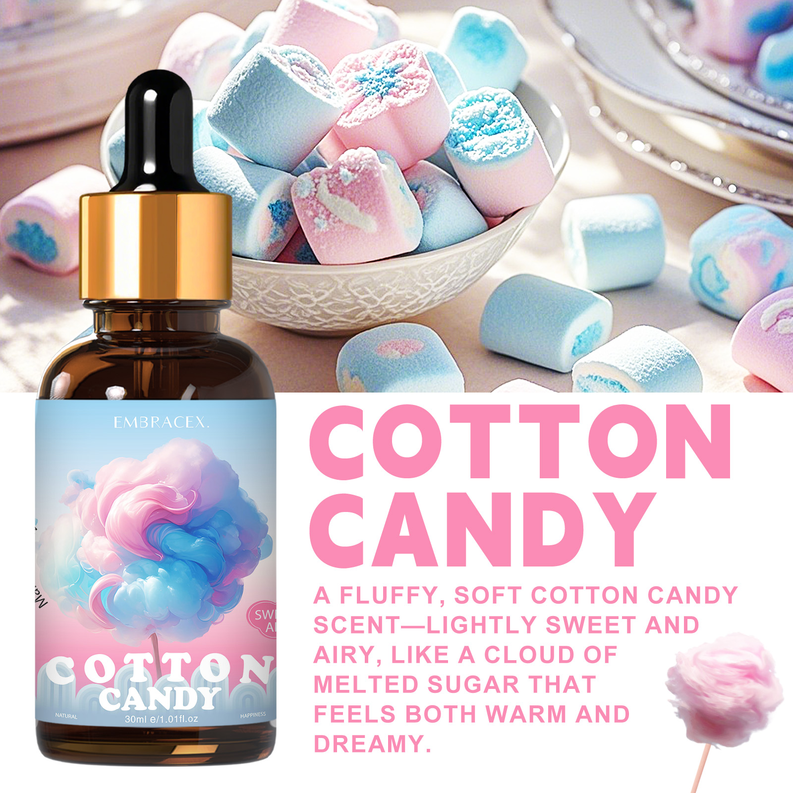 30ml Cotton Candy Essential Oi - Candle Oil Supplies บทวิจารณ์และราคา