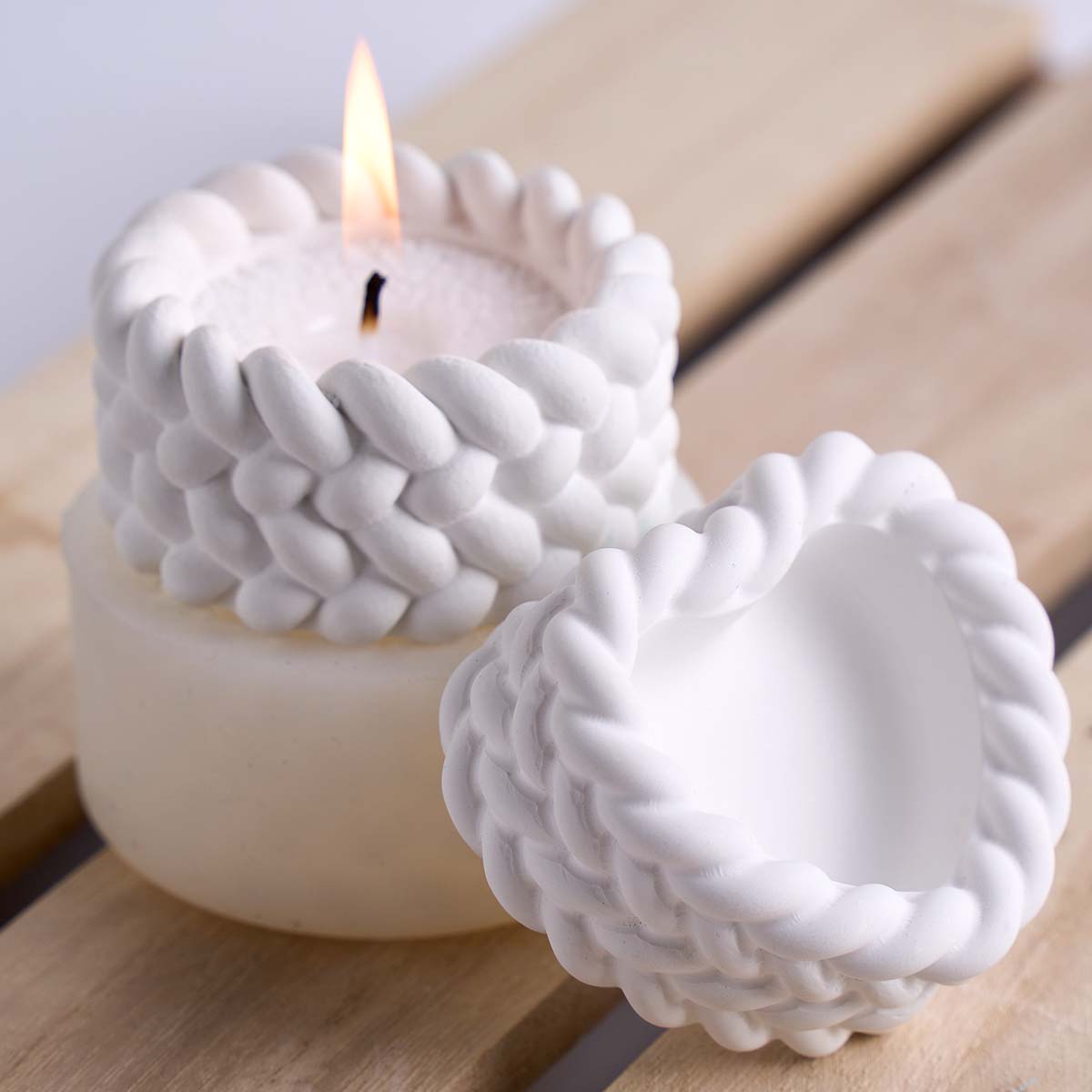 Mini Weaving Shape Candle Jar  - Candle Making Supplies Jars บทวิจารณ์และราคา