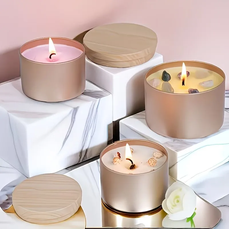 Rose Golden Metal Candle Jars  - Candle Making Supplies Jars บทวิจารณ์และราคา