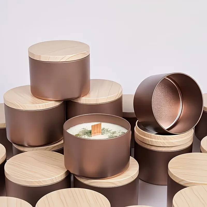 Rose Golden Metal Candle Jars  - Candle Making Supplies Jars บทวิจารณ์และราคา