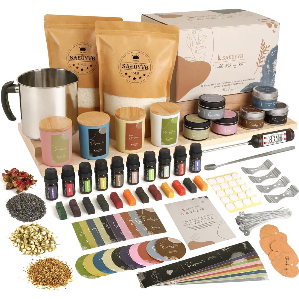 DIY Soy Candle Making Kit - Su - Candle Making Supplies Jars บทวิจารณ์และราคา