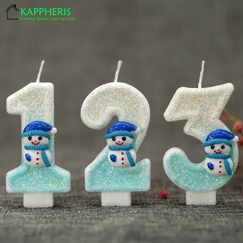 Snowman Birthday Candle for Ca - Candle. Queen บทวิจารณ์และราคา