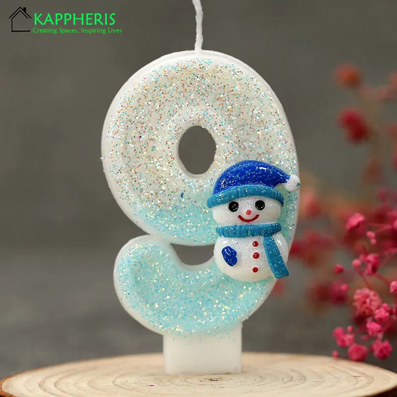 Snowman Birthday Candle for Ca - Candle. Queen บทวิจารณ์และราคา