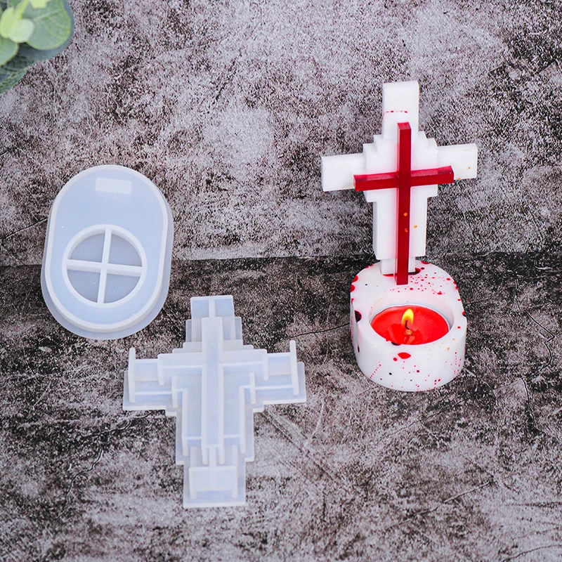 Jesus Cross Candle Holder Sili - Candle Making Supplies Jars บทวิจารณ์และราคา