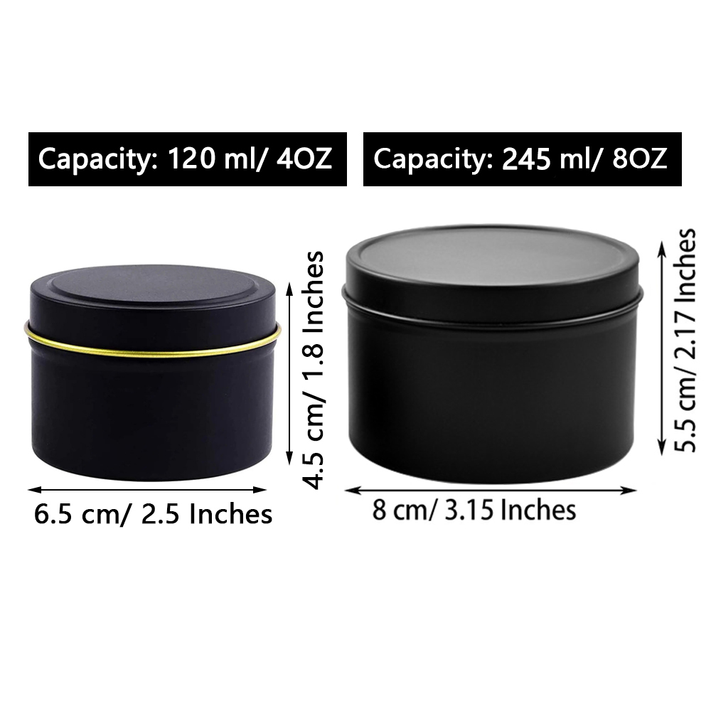 4oz/ 8oz Candle tins with lids - Candle Making Supplies Jars บทวิจารณ์และราคา
