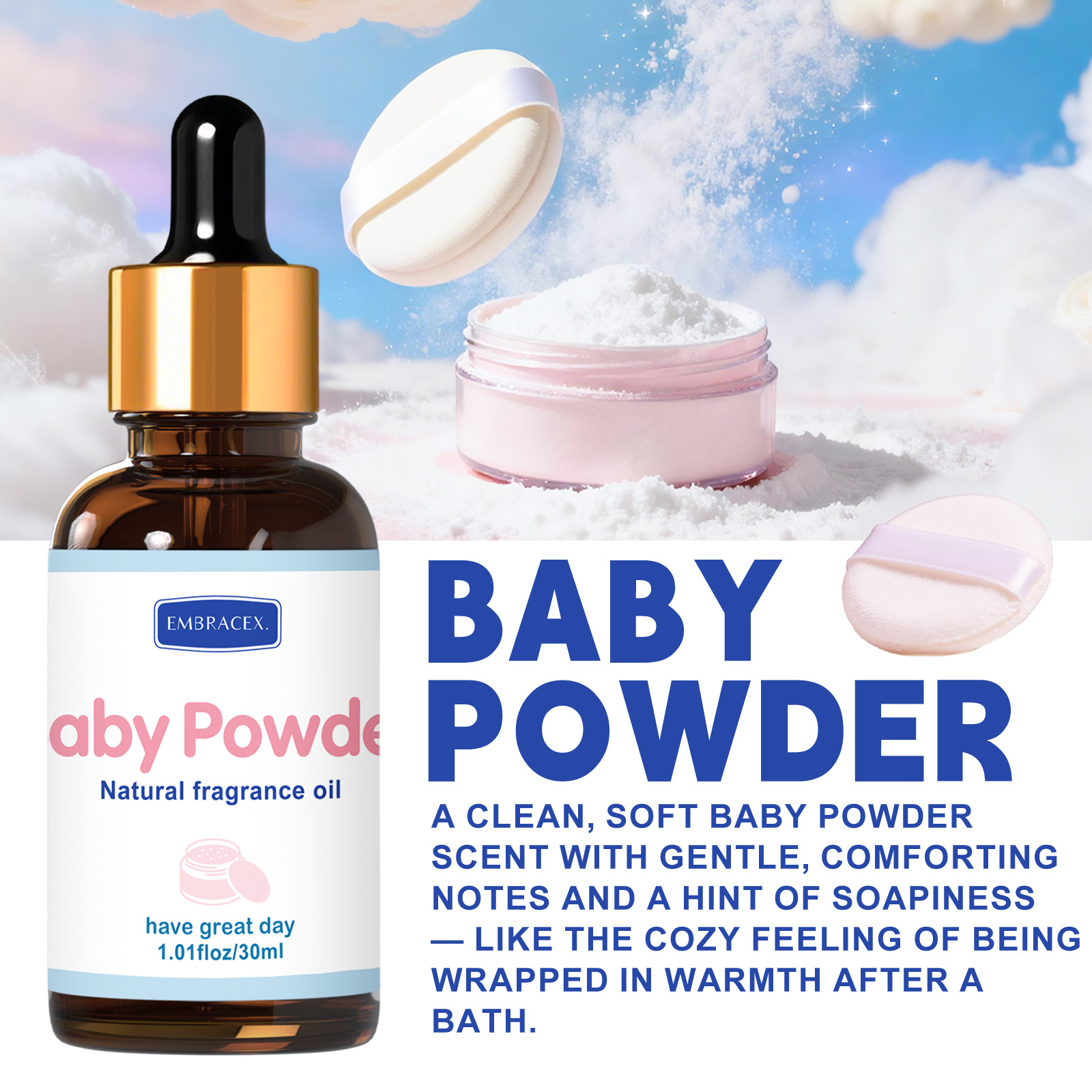 30ml Baby Powder Essential Oil - Candle Oil Supplies บทวิจารณ์และราคา