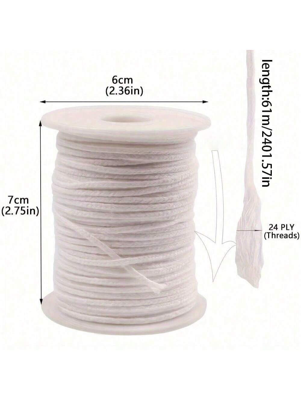 A 2401.57-inch smokeless wick, - Candle Oil Supplies บทวิจารณ์และราคา