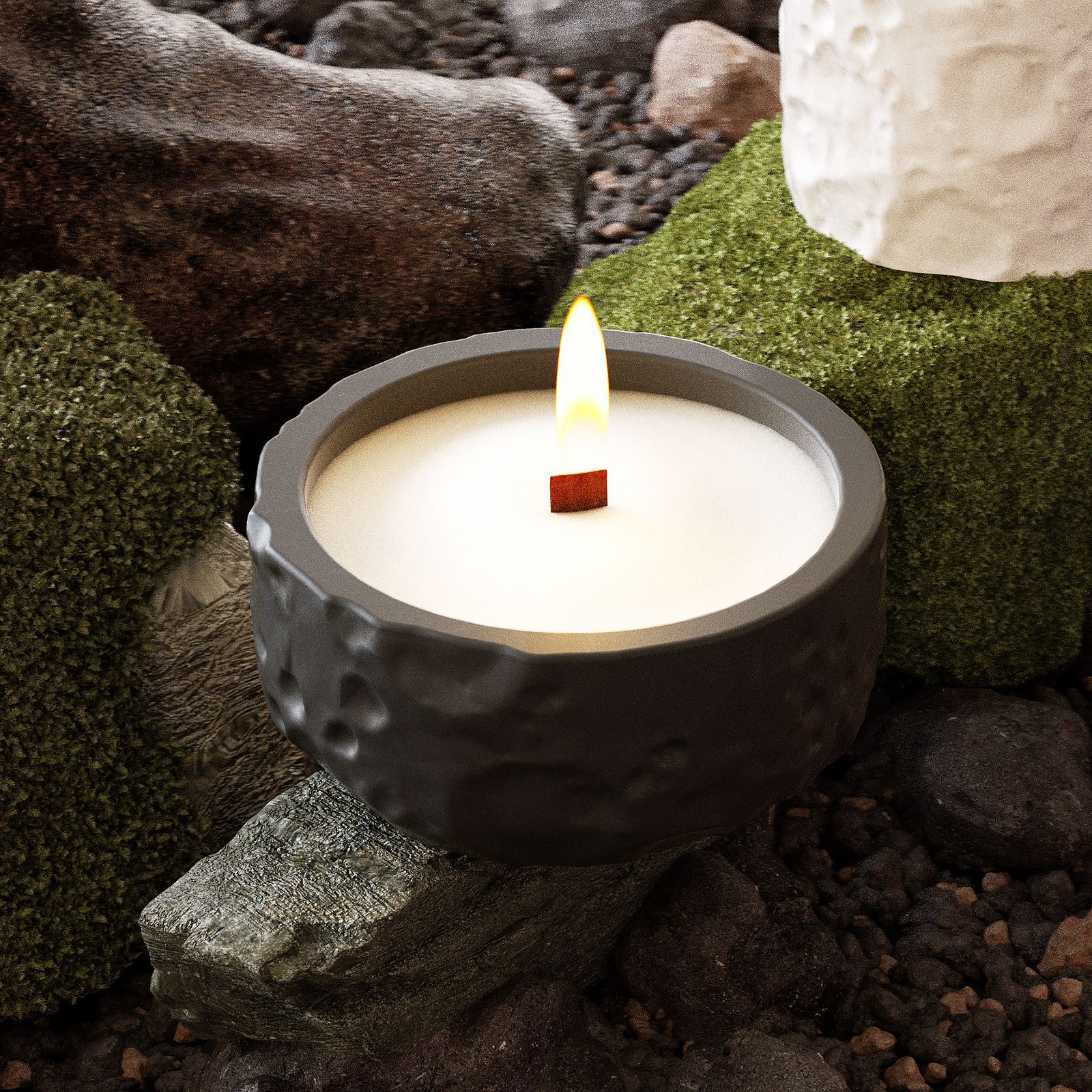 Lunar Texture Candle Jar Silic - Candle Making Supplies Jars บทวิจารณ์และราคา