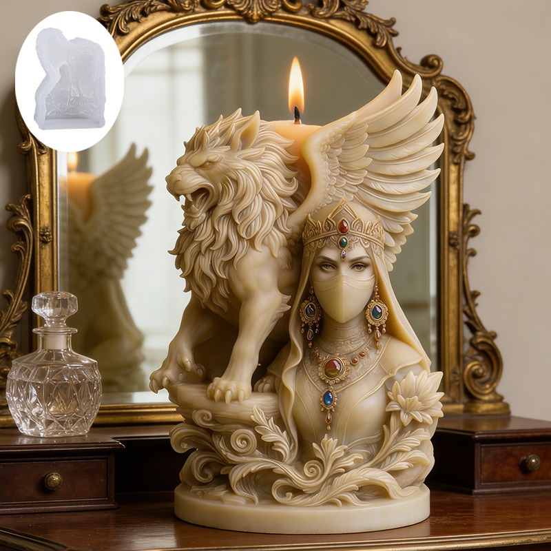 Vintage Masked Queen & Winged  - Candle. Queen บทวิจารณ์และราคา