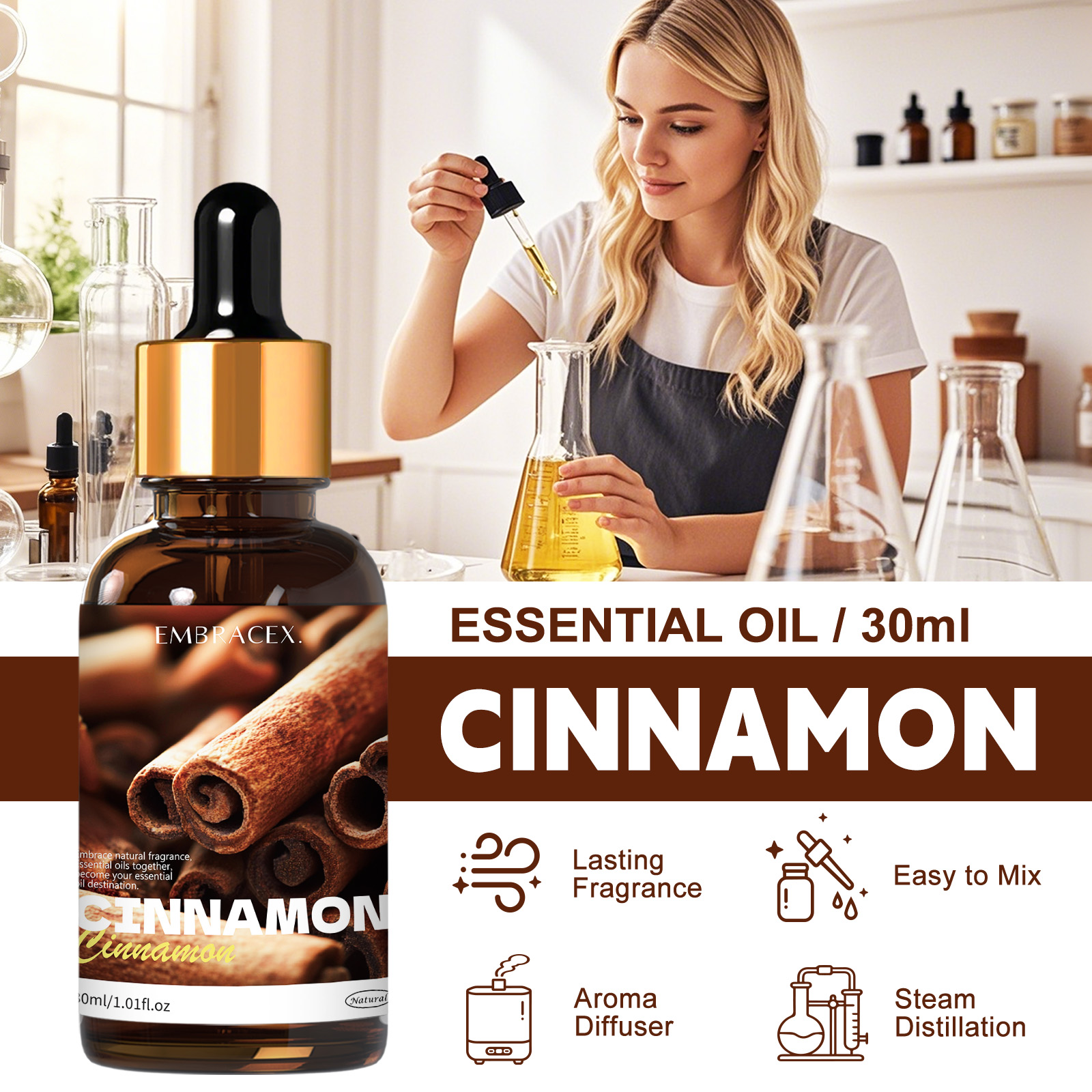 30ml Cinnamon Plant Essential  - Candle Oil Supplies บทวิจารณ์และราคา