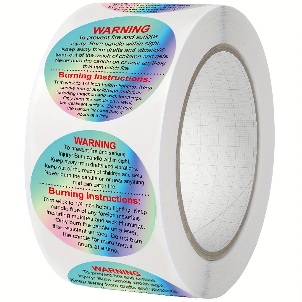 500pcs Wax Melt Warning Labels - Candle Making Supplies Jars บทวิจารณ์และราคา