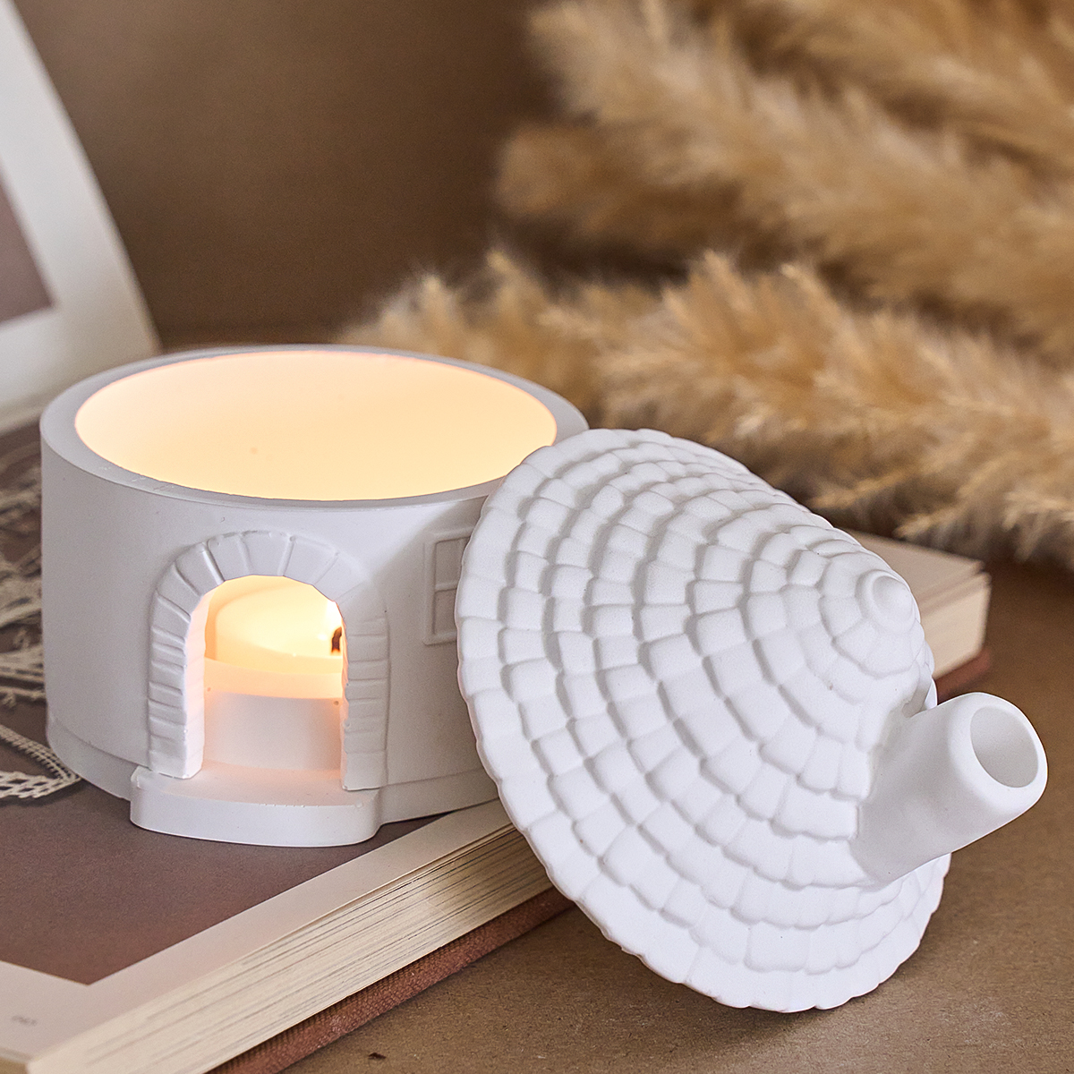 3D House Incense Stove Silicon - Candle Making Supplies Jars บทวิจารณ์และราคา