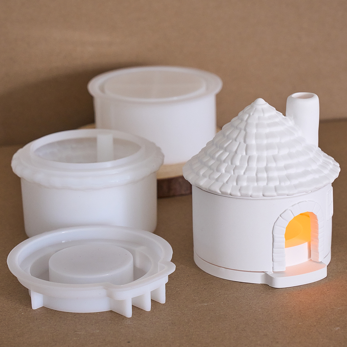 3D House Incense Stove Silicon - Candle Making Supplies Jars บทวิจารณ์และราคา